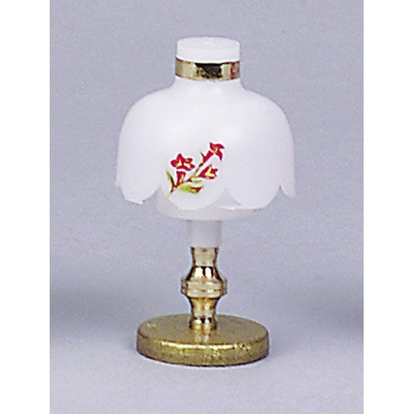 Rulke Rulke010431 Table Lamp with Brass Base and Printed White