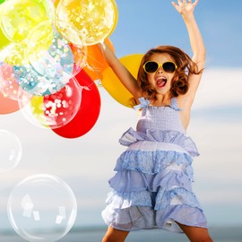 24 Inch Helium Bobo Balloons for LED Bobo Balloons LED Light Up Balloons for Christmas,Wedding,Birthday Party Decorations(Clear,10 Pack, Led String Not Included)