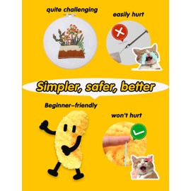 CAI LAI DIY Embroidery Doll Set,Cartoon Fruits Sewing Craft Kit for Kids Age 8 9 10 11 12,Includes 3 Double-Sided Embroidered Toys