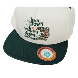 Sendero Provisions Co. Outdoor Adjustable Snapback Hat with Leroy Brown Embroidered Design (White)