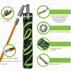Cuerda de saltar con peso para hombres y mujeres, intercambiable 1/5 libras, 1/4 libras, 1/2 libras, cuerda de saltar pesada - Giro de 360 grados, lon