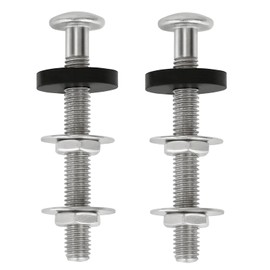 2Pcs Toilet Seat Screws Replacement Kit,Stainless Tank Bolts for Toto Toilet Tank to Base Seal,Toilet Seat Bolts Fits for Toto Toilets THU833-A Bidets,with Nuts Rubber Gasket Toilet Replacement Parts