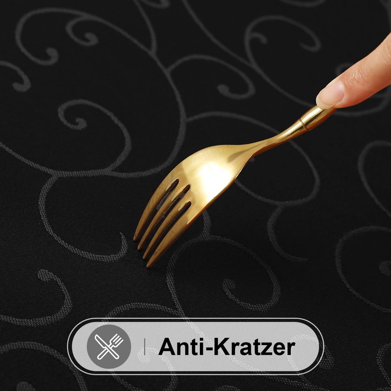 Homaxy Table Cloth Rectangular 100x140 cm, Washable Polyester Jacquard Tablecloth,