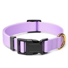 Rnivvi Dog Collar, Adjustable Purple Dog Collar for Small Dogs, Cute Puppy Collar for Boy and Girl Dogs, Heavy Duty Pet Collars with Quick Release Buckle for Walking Running, S Length 3/4" Width