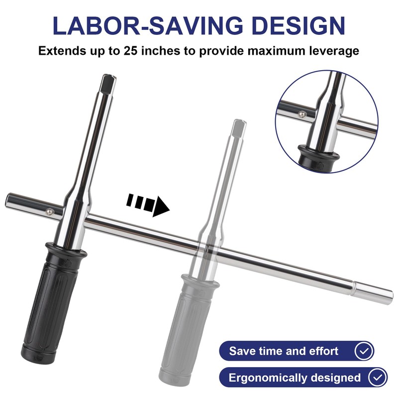 Lyhubmh 23" Extended Lug Wrench - 4 Way Heavy Duty