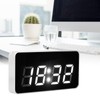 Desk Clock Glass Mirror Luminous Function LED Display Perpetual Calendar