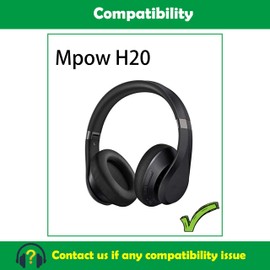 ACCOUTA Ear Pads Cushion Compatible with Mpow H20 Bluetooth Headphones Made of Durable and Breathable Fabric/High Density Foam