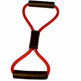 Asdf Workoutz Figure-8 Resistance Band Tube Exerciser (Red 18-20 lbs)