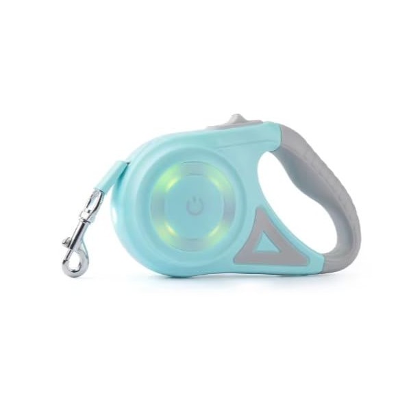 Retractable Dog Leash, 10 ft, Tangle-Free, Durable Cord, Teal and