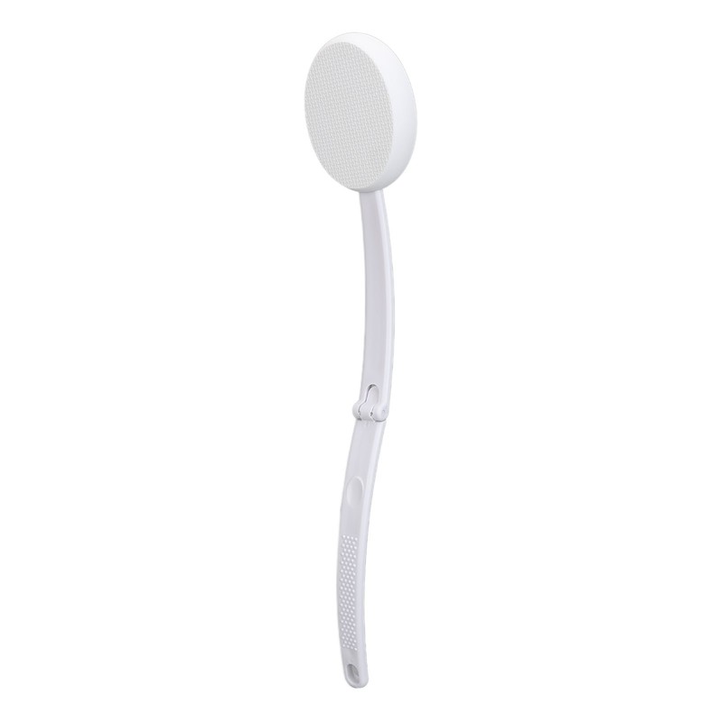 Folding Curved Handle Bath Brush with 2 Heads Anti Slip