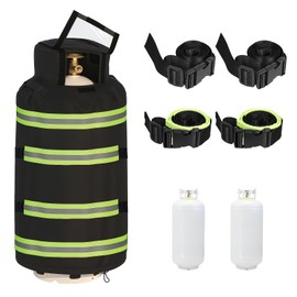 40 lb Propane Tank Cover,Propane tank Insulated cover with reflective strip，40 pound propane water tank for 1200D