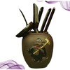 COLLBATH 6pc Ebony Wood Chinese Kung Fu Tea Set Tea