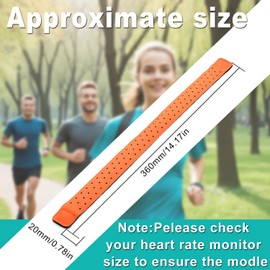 Orange Theory 5 Pack Soft Heart Rate Monitor Replacement Wristband Compatible with OTF Adjustable 2.3*36.7cm