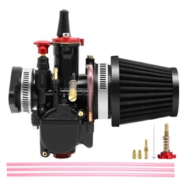 PWK Carburetor Kit 21 24 26 28 30 32 34MM Racing Carb Universal 2T 4T Carburetor with Air Filter Intake Manifold Boot Jets Motorcycle Racing Carb Kit for 75cc - 125cc Dirt Pit Bike ATV (30MM)