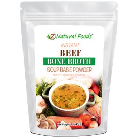Instant Bone Broth Soup Powder - Rich Umami Flavor packed with Collagen, Keto and Paleo Friendly - 1 lb