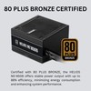 GAMDIAS ATX 3.1 & PCIe 5.1 850W Bronze PSU, 850W