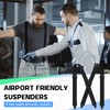 Janmercy X Back Hidden Suspender Heavy Duty Work Airport Friendly