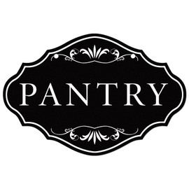 Anobell Pantry Sign 8" × 12" Large Pantry Door Sign for Kitchen Wall Decor Waterproof Rust-Proof Aluminum Metal Signs for Home, Food Storage, Coffee Shop, Restaurant, Office Wall Decor