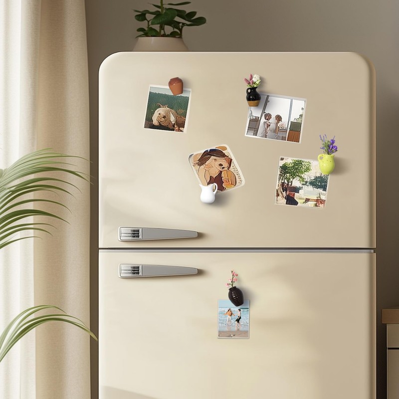 Cute Ceramic Vase Fridge Magnets, Funny Mini Plant Magnets, Tiny