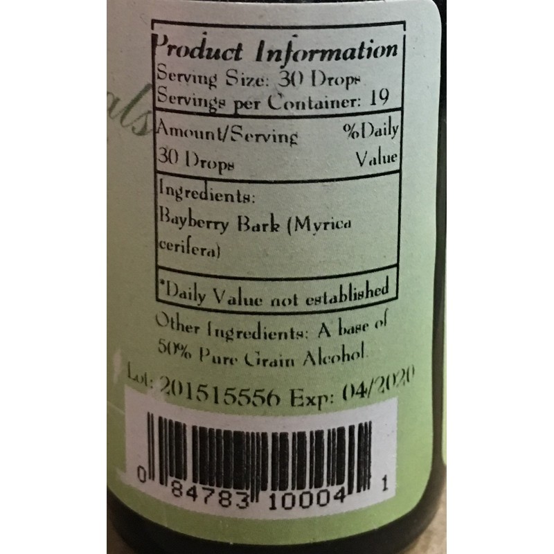 Best Botanicals Bayberry Root Bark Extract 1 oz.