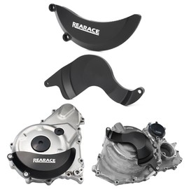 REARACE Engine Guards Right and Left Engine Protective Stator Cover Guard Fit for Raptor 700 2006-2024, Raptor 700R 2009-2024, Raptor 700 YFM700RSE 2007-2024