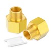 TAILONZ PNEUMATIC 2PCS Brass Pipe Fitting, Reducer Adapter, 1/8-Inch Male
