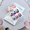 24pcs 4th of July Press on Toenails Short Square American