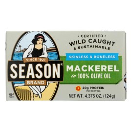 UD_Season Brand Mackerels - Fillets - In Olive Oil - 4.375 Oz - Case Of 12