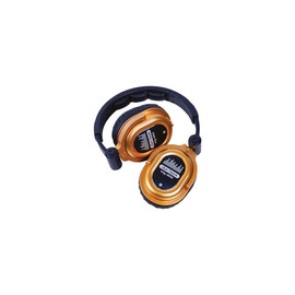 DJ Tech EDJ-500 DJ Chris Garcia Professional Headphones with 1/4" Adapter with 1/8" Adapter, Gold