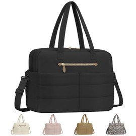 Vankor Travel Duffel Bags, Weekender Bags for Women Men Gym Duffel Bag Personal Item Travel Bag Foldable Tote Carry On Overnight Workout Bag, Black