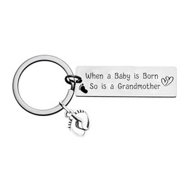 New Grandma Gift Grandma to Be Keychain Gift First Time Grandma Gifts Key Chain Jewelry Pregnancy Announcement Gift