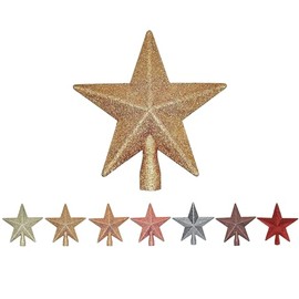 Bambelaa! Christmas Tree Topper Christmas Tree Decoration Christmas Ornament Glitter Star Size Approx. 18 cm Gold