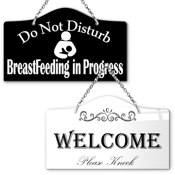 9"x5.35" Breastfeeding in Progress Hanging Door Knobs Hanger or Welcome