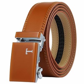 Tonywell Belt Mens Leather Ratchet Belt with Automatic 40mm Buckle