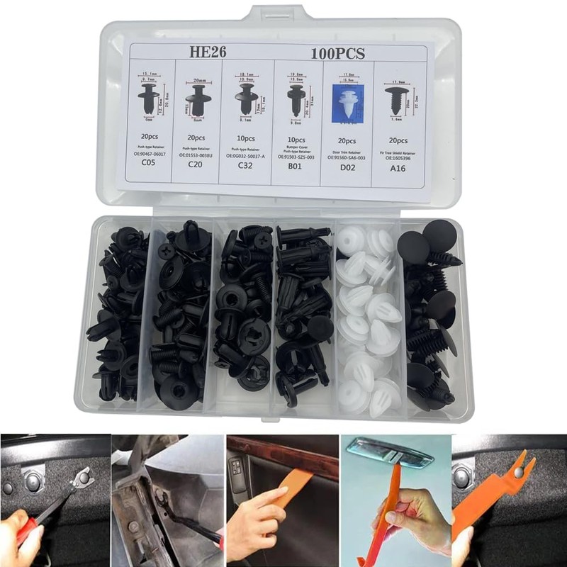 【Easy Installation】Car Rivet Clip Set - Wide Range of Applications,