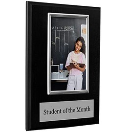 Pre-Designed Student of The Week, Month or Year Award Plaque - 8 x 10" Photo Plaque Holds a 6 x 4" Portrait Photo (Month)