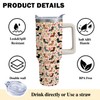 Vehcimbev 40oz Dachshund Tumbler with Handle and Straw - Stainless