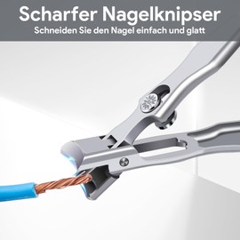 Lux German Nail Clippers Grip German Nail Clippers Set, Nail Clippers, Large Nail Clippers with Nail File, Nail Cutter, Nail Clippers, Nail Clippers for Toenail Tools & Accessories