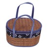 VILLFUL Handheld Woven Storage Basket with Handle Versatile Bamboo Container