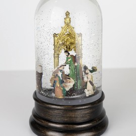 The Nativity Store Holy Family Snow Globe Nativity - Christmas Scene for Indoor Holiday Decor - Family-Friendly Decorations - Christmas Snow Globe Made with Glass and Polyresin