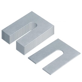 Fanmao 8 Pack 4" x 3" Steel Metal Horseshoe Shim Washers for 3/4" Bolts, Machinery, Equipment Alignment Leveling Shims