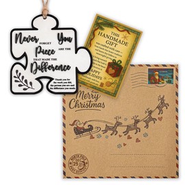 Never Forget You Are the Piece That Make the Difference, Thank You Appreciation Gift for Teacher, Nurse, Coworker, Boss, Retirement Ornaments, Farewell Going Away Gift, Christmas Ornaments 2025