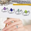 Wasee June Birthstone Ring 925 Sterling Silver Alexandrite Ring Pear