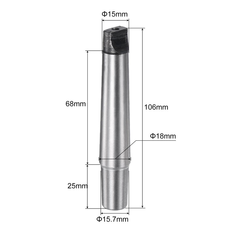 sourcing map Drill Chuck Adapter MT2 to B16 Taper Shank