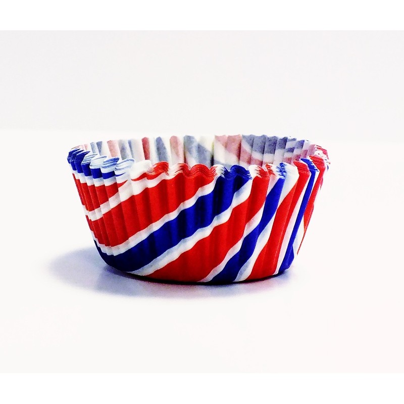 PME Patriotic Swirls Paper Baking Cases for Cupcakes, Mini Size,