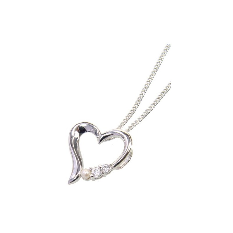 Silver natural pearl (Pearl) o-punha-topendanto・nekkuresu [Birthstone 6 Month] 14181 [Made