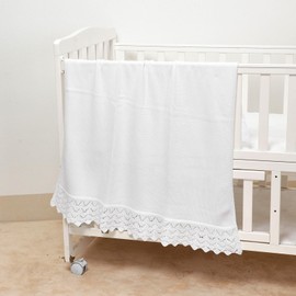 Hadetoto Cotton Baby Blanket for Newborn Soft Knit Boy Girl Blankets Baby Essentials Newborn Gift 100 x 80cm (Baby White)