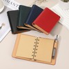 PATIKIL 6 Ring Binder Cover, 1 Pack A7 Kraft Leather