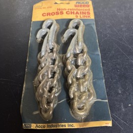ACCO WEED 1 PAIR Vintage ACCO WEED non-Reinforced Cross Chains 9 Links #5230 NEW