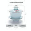 Hormsdar Yixing Handmade Celadon Colorful Koi Fish Gaiwan,Chinese Gongfu Tea